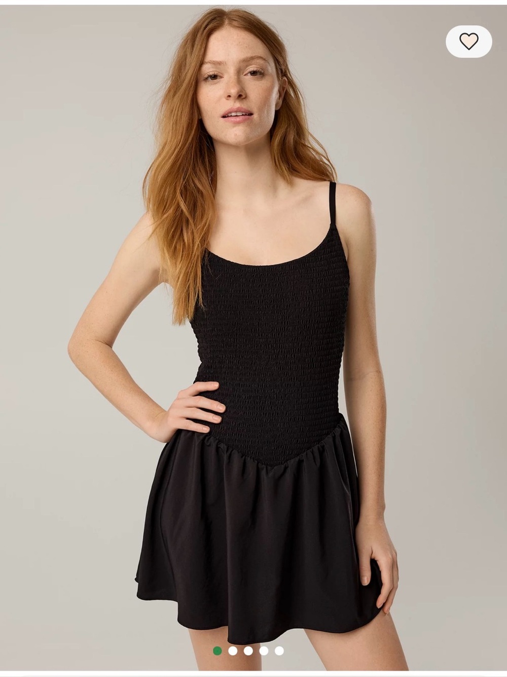 OFFLINE By Aerie Real Me Smocked Flowy Dress- NAVY